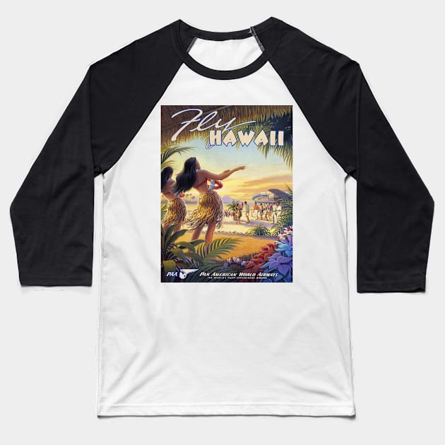 Vintage Travel Poster - Hawaii Baseball T-Shirt by Starbase79